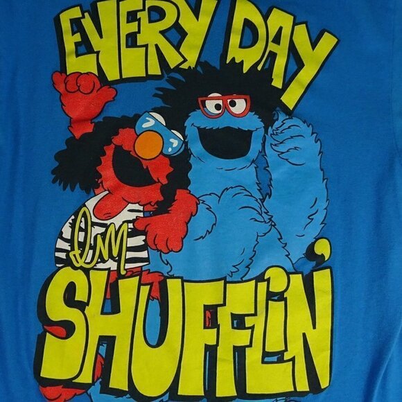 Sesame Street "Every Day I'm Shufflin'" Blue Lg - Picture 3 of 4
